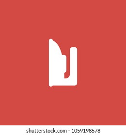 iron icon. sign design. red background