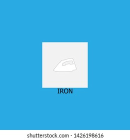 iron icon sign signifier vector