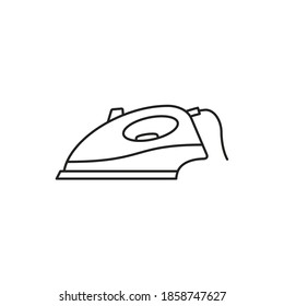 Iron icon, smoothing iron symbol, Vector isolated simple line illustration.