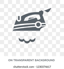 Iron icon. Trendy flat vector Iron icon on transparent background from Electronic devices collection. 