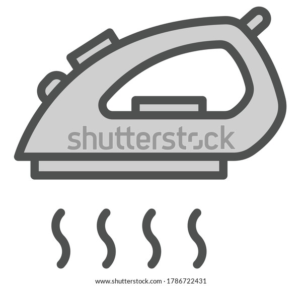 Iron icon vector\
illustration flat design