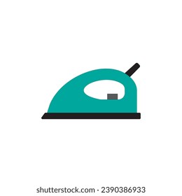 Ilustración vectorial de icono de hierro sobre fondo blanco. Hierro seco y vapor. Símbolo de elemento de lavandería
