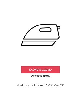 Iron icon vector. Ironing sign