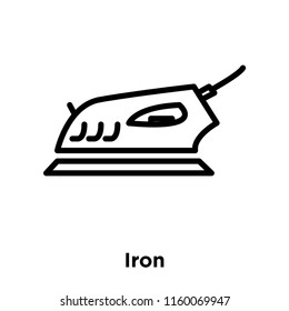 Iron icon vector isolated on white background, Iron transparent sign , line and outline elements in linear style