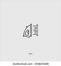 iron icon vector isolated on white background