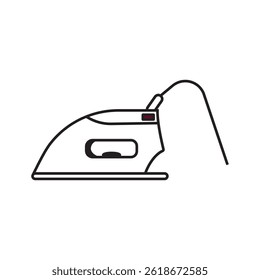 iron icon, vector, line art design, editable strokes