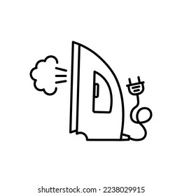 Eisen Symbol. Vektorlinezeichen, Symbol, Eisenlogo für mobiles Konzept und Webdesign. Symbol für die Website des Ladens von Haushaltsgeräten, Gadgets und Elektronik.