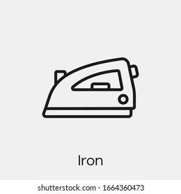 iron icon vector. Linear style sign for mobile concept and web design. iron symbol illustration. Pixel vector graphics - Vector.