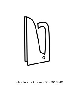 iron icon vector outline illustration