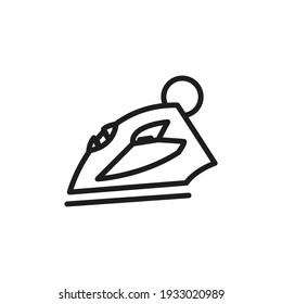 Iron icon vector. Simple steam sign