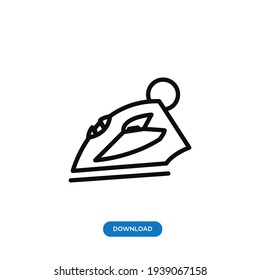 Iron icon vector. Simple steam sign