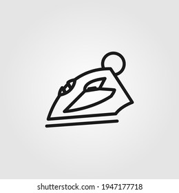 Iron icon vector. Simple steam sign