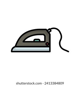 iron icon with white background vector stock illustration