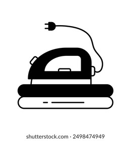 Icono de hierro con fondo blanco Vector Ilustración de stock