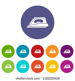 Iron icons color set vector for any web design on white background