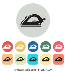 Iron icons set.Vector illustration
