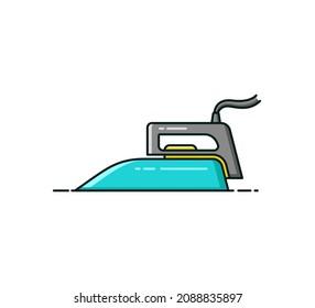 Ilustración de hierro en diseño plano. Icono de diseño con estilo de dibujos animados
