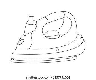 Iron  illustration and icon, Laundry machine, House cleaning