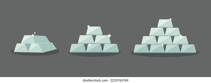 iron ingot icon. vector illustration	