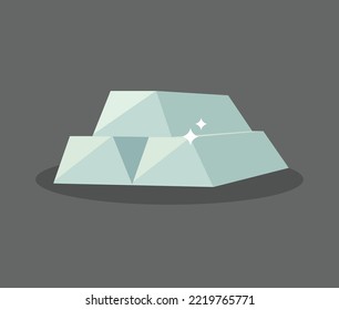 icono de lingot de hierro. ilustración vectorial	