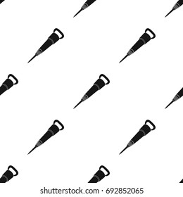 Iron jackhammer. A hammer for pounding rocks.Tool miner.Mine Industry single icon in black style vector symbol stock illustration.