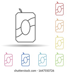 Iron jar of juice in multi color style icon. Simple thin line, outline vector of food icons for ui and ux, website or mobile application