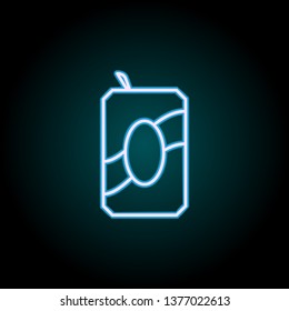 iron jar of juice neon icon. Elements of Food set. Simple icon for websites, web design, mobile app, info graphics