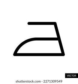 Iron, laundry symbol vector icon in line style design for website, app, ui, isolated on white background. Editable stroke. EPS 10 vector illustration.