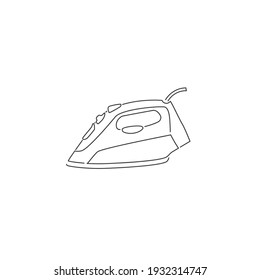 Iron line icon in flat style. Vector illustration