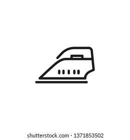 Iron line icon. Household, daily routine, cleaning. Laundry concept. Vector illustration can be used for topics like laundry, every day life, modern services