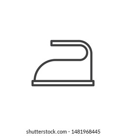 Iron line icon. linear style sign for mobile concept and web design. Any temperature iron outline vector icon. Laundry symbol, logo illustration. Vector graphics