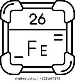 Iron Line vector Icon Design