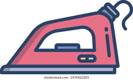 Iron linear color vector illustration