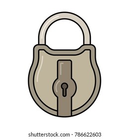Iron lock icon
