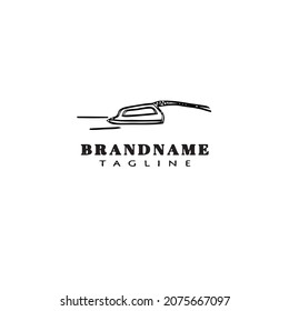 iron logo cartoon icon design template black modern isolated illustration