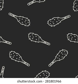 iron mace doodle seamless pattern background