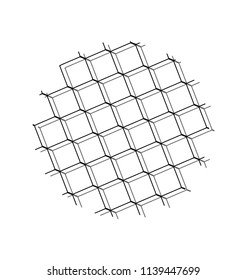 Iron mesh vector isolated on white background for your web and mobile app design