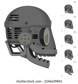 Iron monster on white background