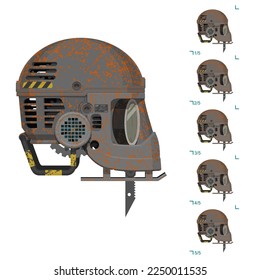 Iron monster on white background