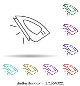 Icono de hierro multicolor. Línea delgada simple, contorno vectorial de los iconos de limpieza para ui y ux, sitio web o aplicación móvil