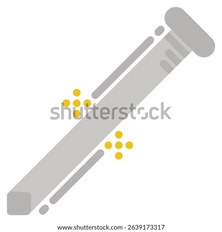 Iron Nail Icon  in Flat Style. Color Fill