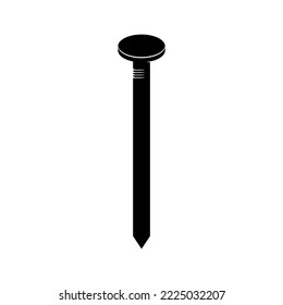 ilustración vectorial de icono de uñas de hierro en estilo de moda negro. perfecto para sus recursos gráficos.