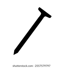 iron nail icon vector on white background