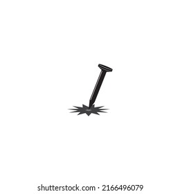 iron nails icon logo vector design template