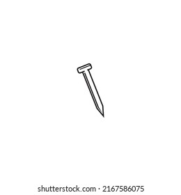 iron nails icon logo vector design template