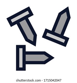 Las uñas de hierro. Icono de color del vector simple.
