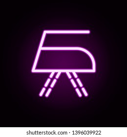 iron neon icon. Elements of laundry set. Simple icon for websites, web design, mobile app, info graphics