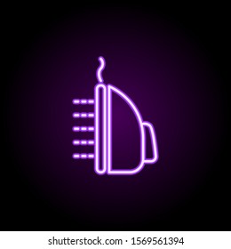 Iron neon icon. Simple thin line, outline vector of cleaning icons for ui and ux, website or mobile application