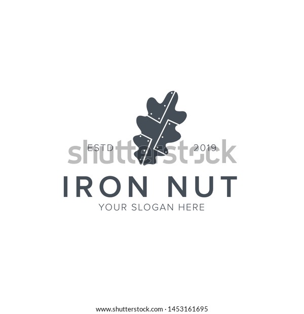 Iron Oak Icon Logo Design Stock Vector (Royalty Free) 1453161695 Shutterstock