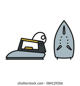 Iron Old Minimalistic Flat Line Color Stroke Icon Pictogram Illustration